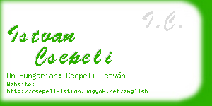 istvan csepeli business card